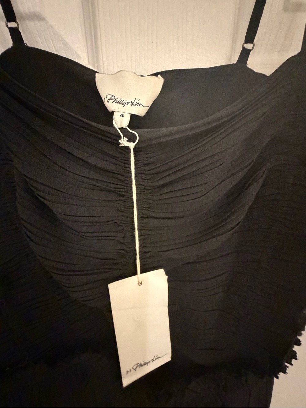 3.1 Phillip Lim Black Ruched Strap Maxi Dress - Picture 2 of 6